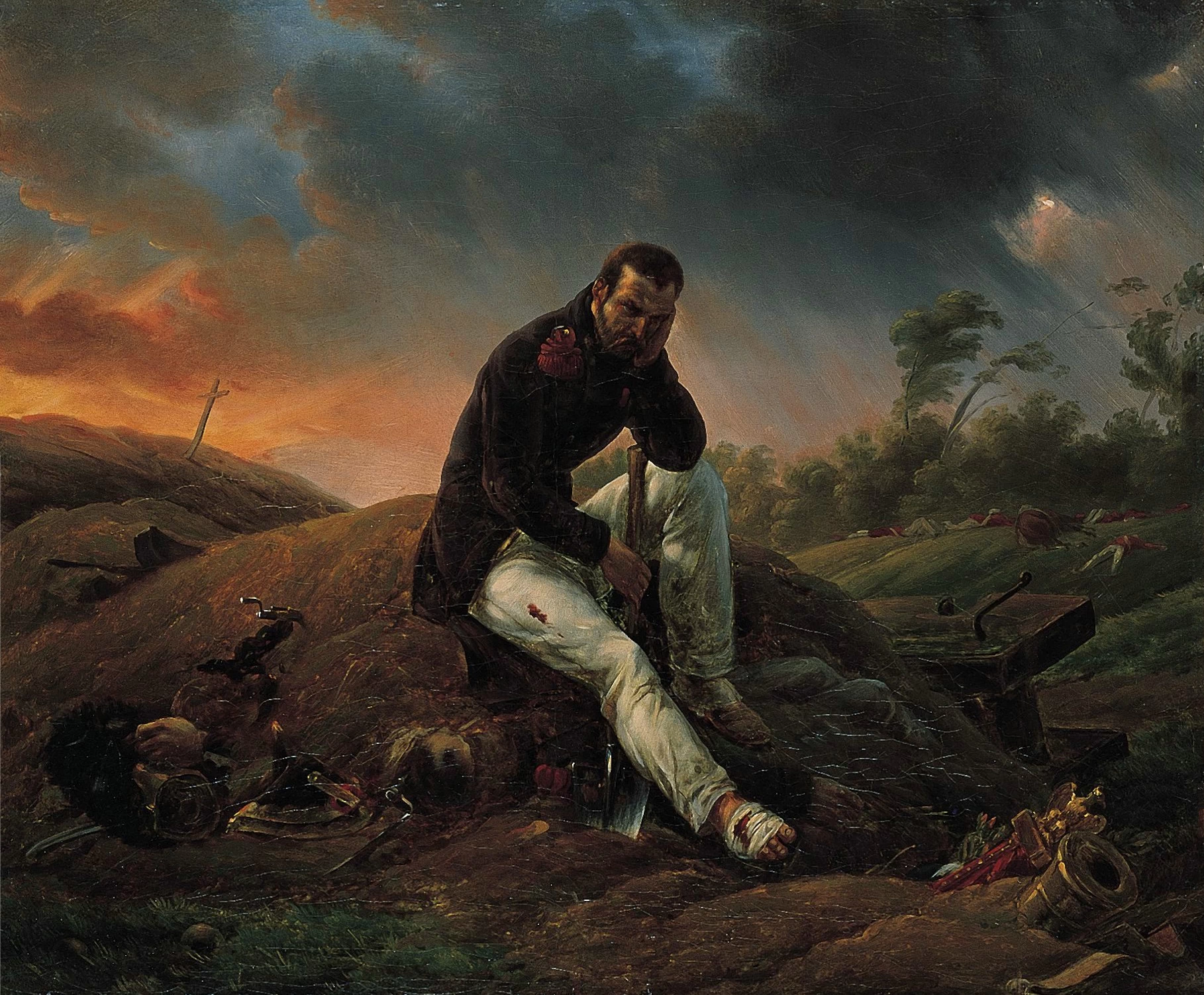  Émile Jean Horace Vernet-212-Il soldato sul campo di battaglia - Norton Simon Museum, Pasadena 